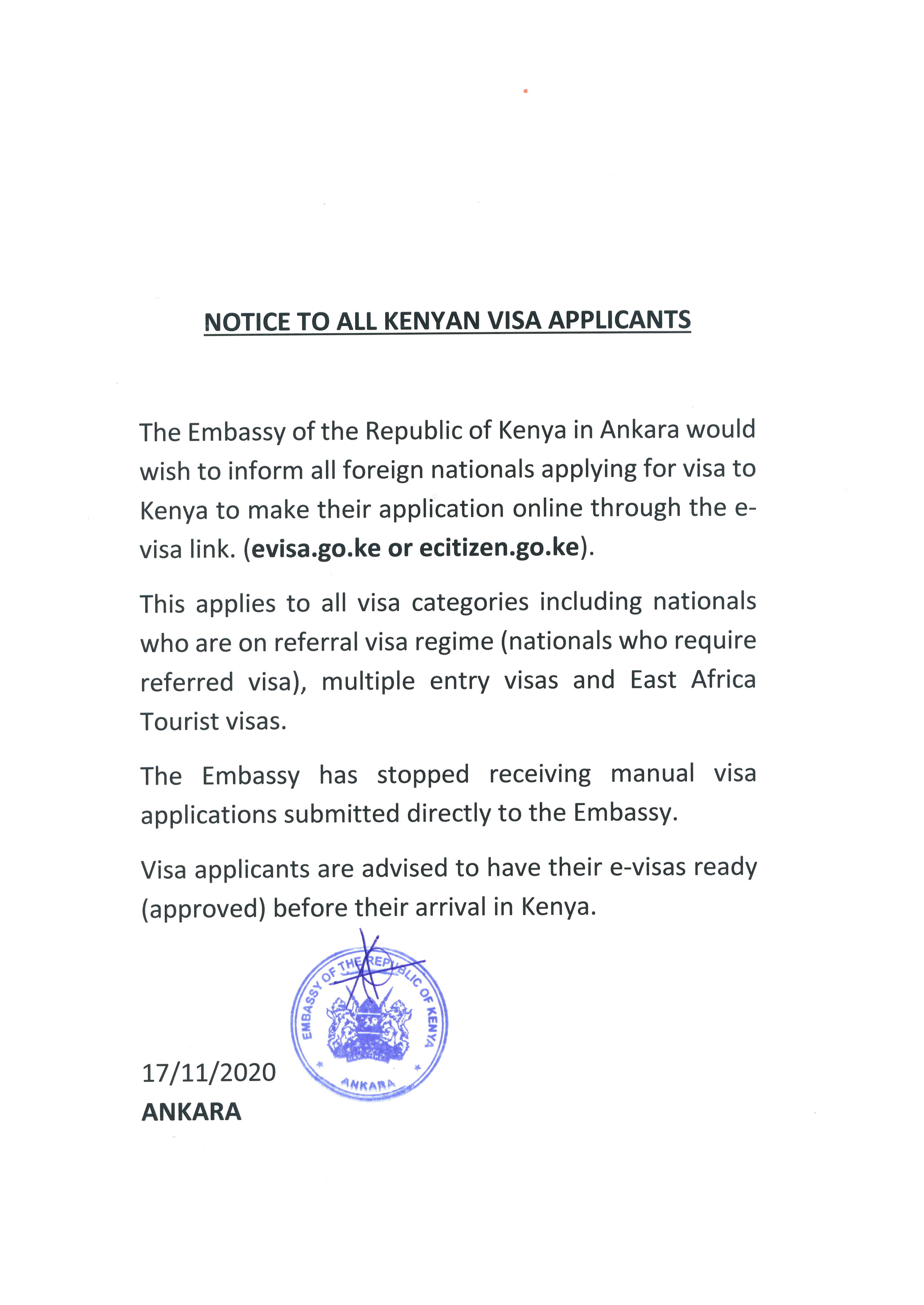 sample of kenyan application letter